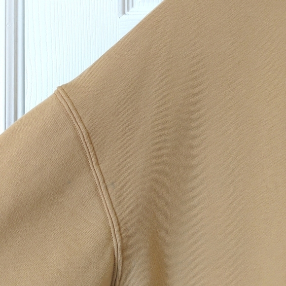 Levi's Red Embroidered Oversized French Terry Pullover Crewneck Sweatshirt Tan M - Picture 12 of 14
